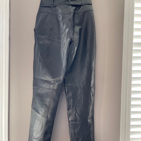 Leather Tie Front Pant - Picture 2 of 2
